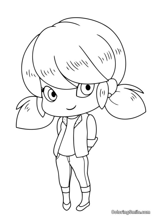 Pequeña Marinette Dupain-Cheng - Página para Colorear