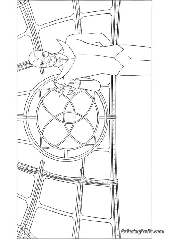 Hawk Moth Liberando un Akuma - Página para Colorear