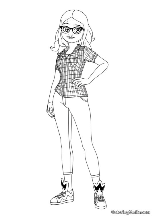 Alya Césaire de Cuerpo Completo - Página para Colorear