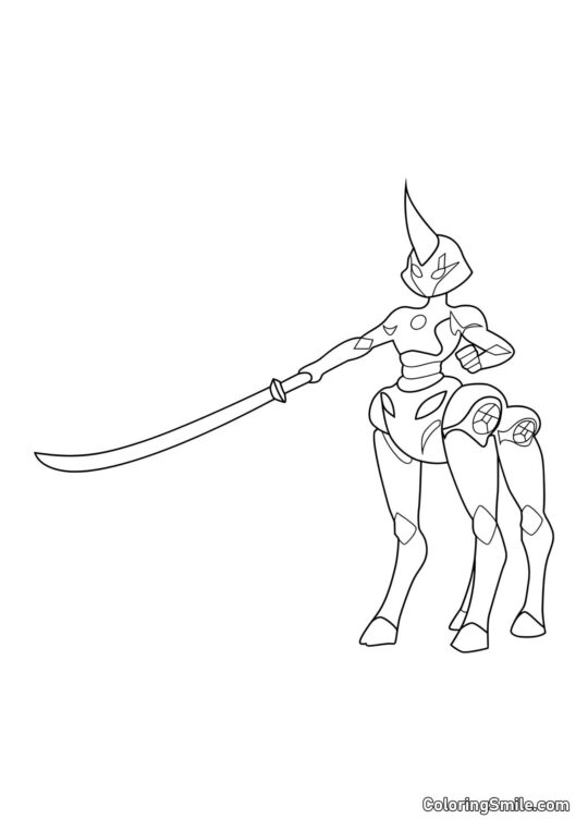 Madre de Kagami como Ikari Gozen - Página para Colorear