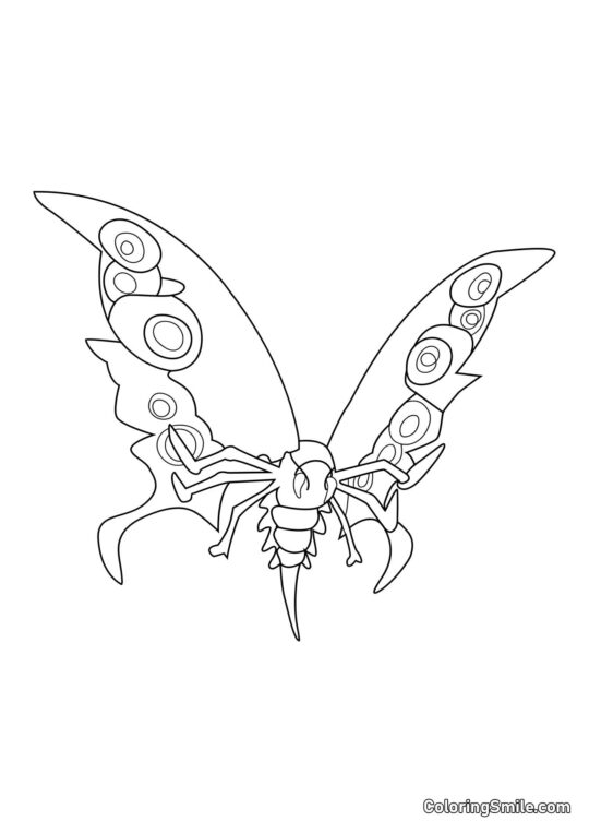 Senti-Monstruo Mariposa - Página para Colorear