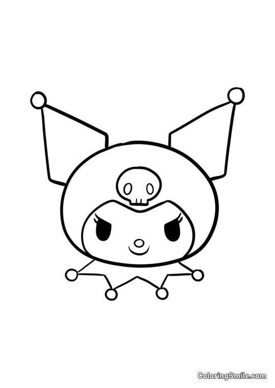 Cabeza de Kuromi - Página para Colorear