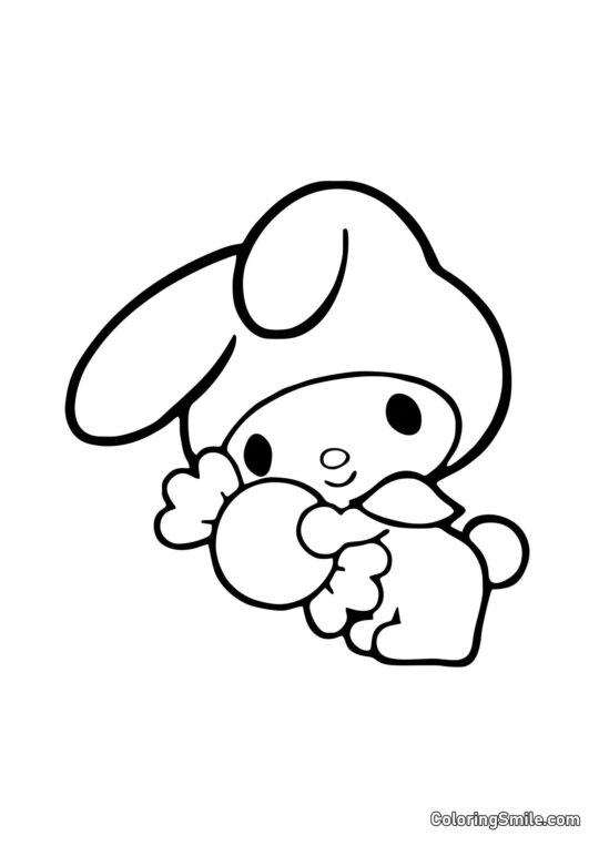 My Melody con Gran Caramelo - Página para Colorear