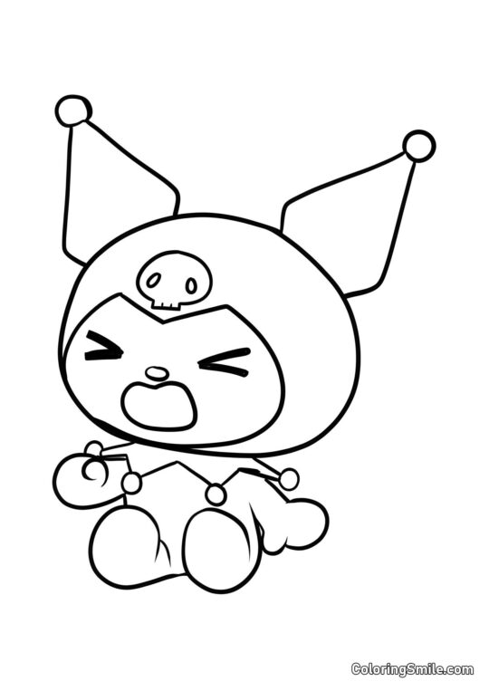 Kuromi Llorando - Página para Colorear