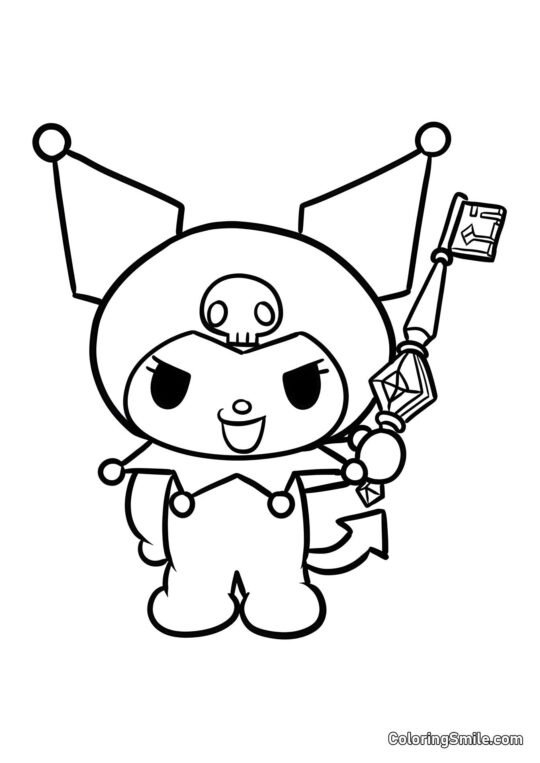 Kuromi y la Llave de la Melodía - Página para Colorear