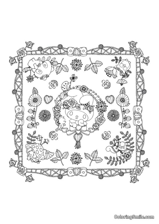 My Melody Antiestrés - Página para Colorear