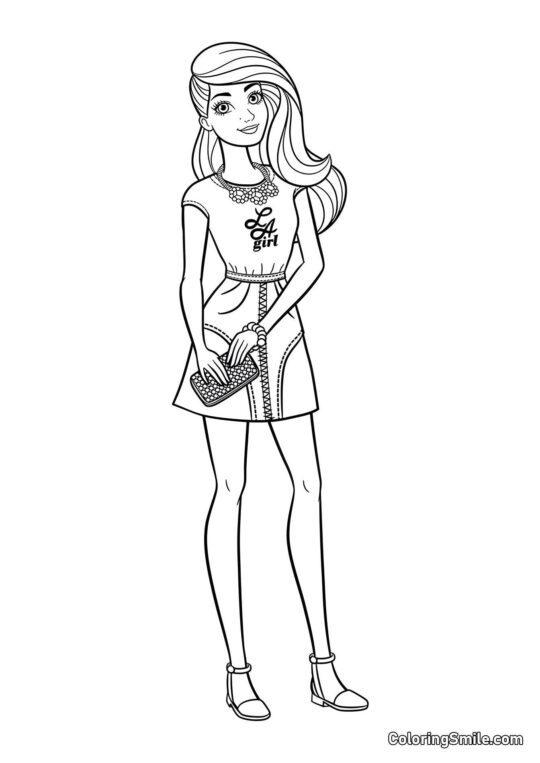 Barbie en Los Ángeles - Página para Colorear