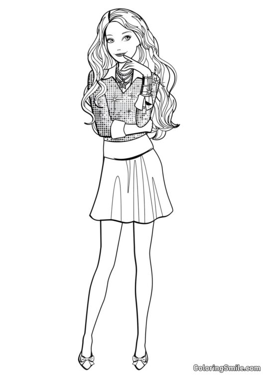 La astucia gana sobre Barbie - Página para Colorear