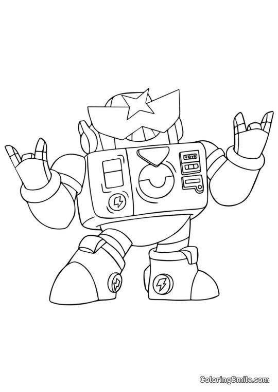 Colt Brawl Stars - Página para Colorear