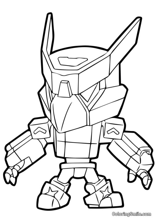 Mecha Crow Brawl Stars - Página para Colorear