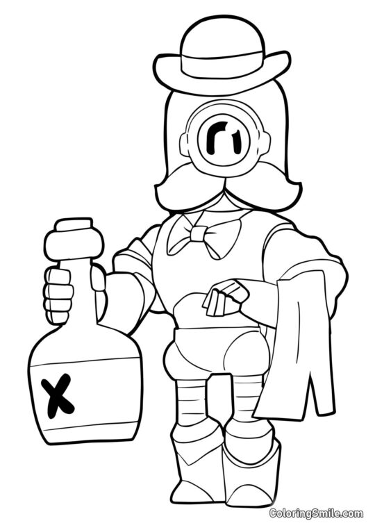 Barley Mago Brawl Stars - Página para Colorear