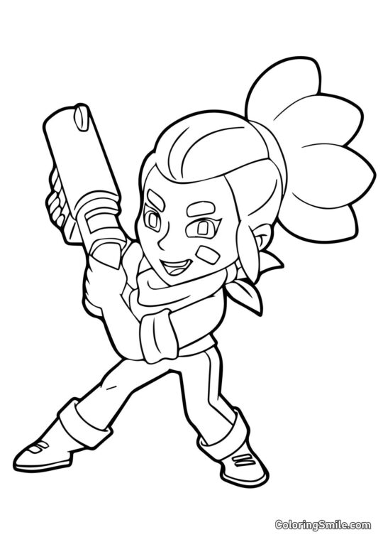 Shelly Brawl Stars - Página para Colorear