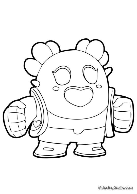 Spike Sakura Brawl Stars - Página para Colorear