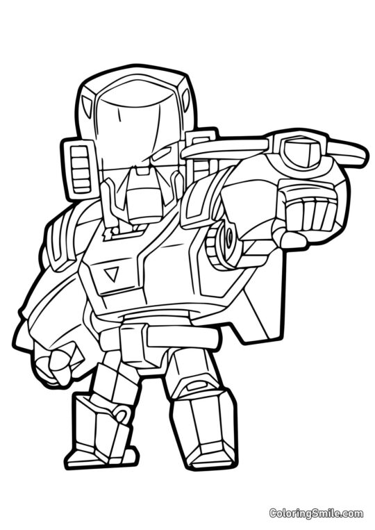 Mecha Bo Brawl Stars - Página para Colorear
