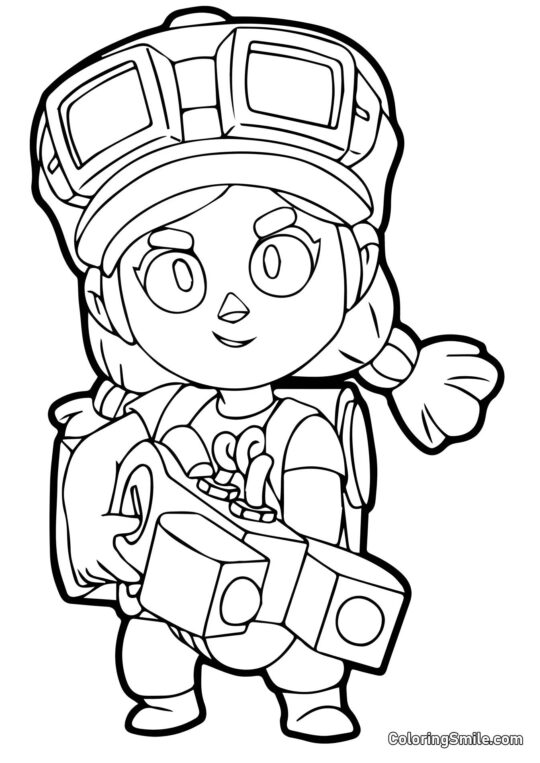Jessie Brawl Stars - Página para Colorear