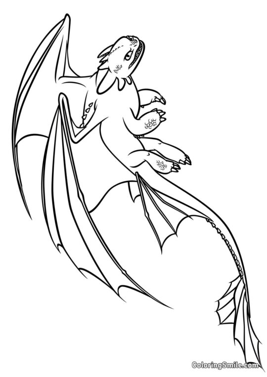 Dragón Malvado - Página para Colorear