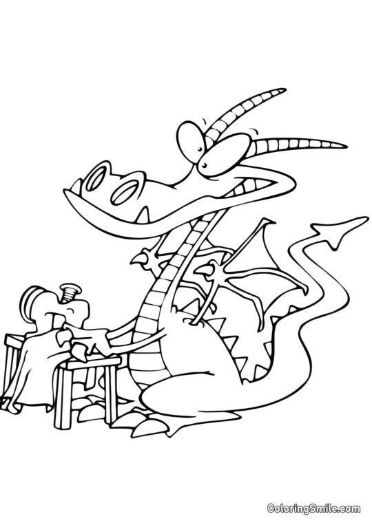 Dragón Útil - Página para Colorear