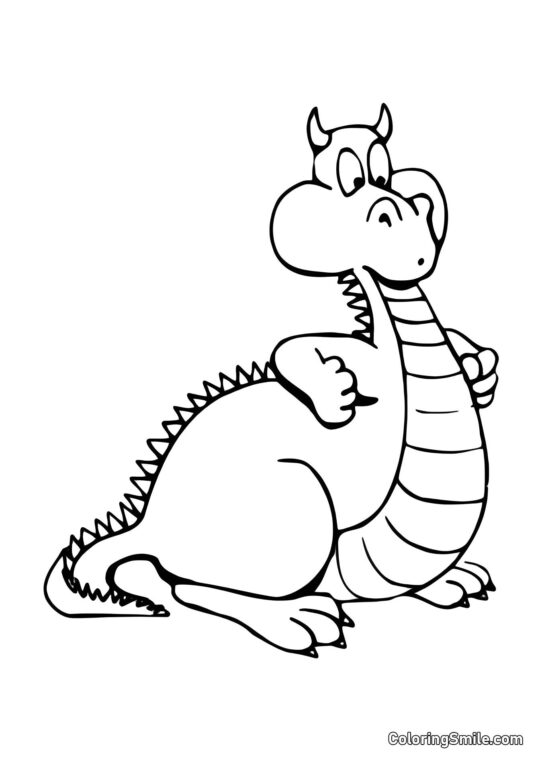 Dragón Puchero - Página para Colorear