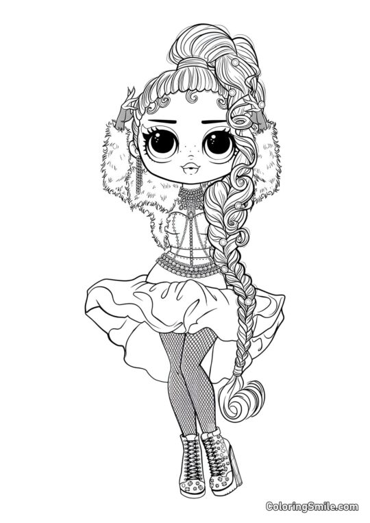 LOL OMG Diosa del Podio - Página para Colorear