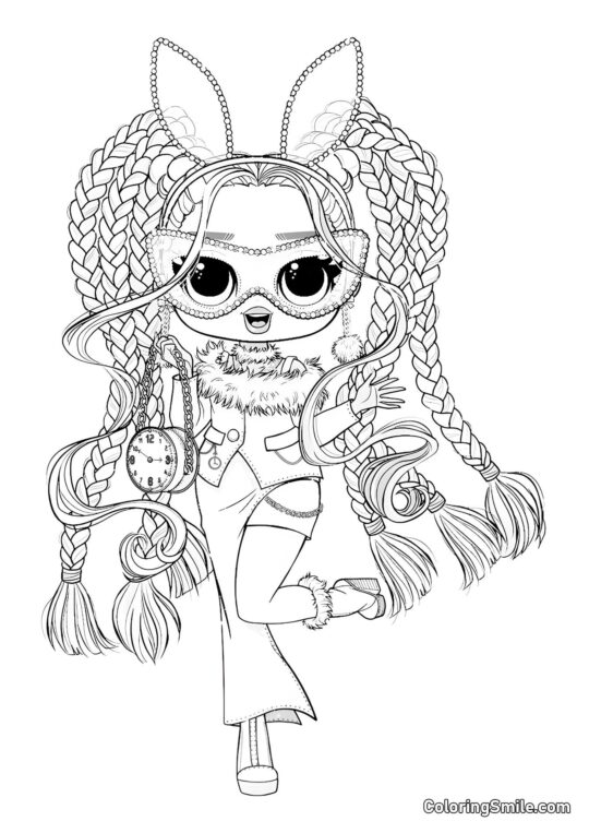 LOL OMG Conejo Blanco - Página para Colorear