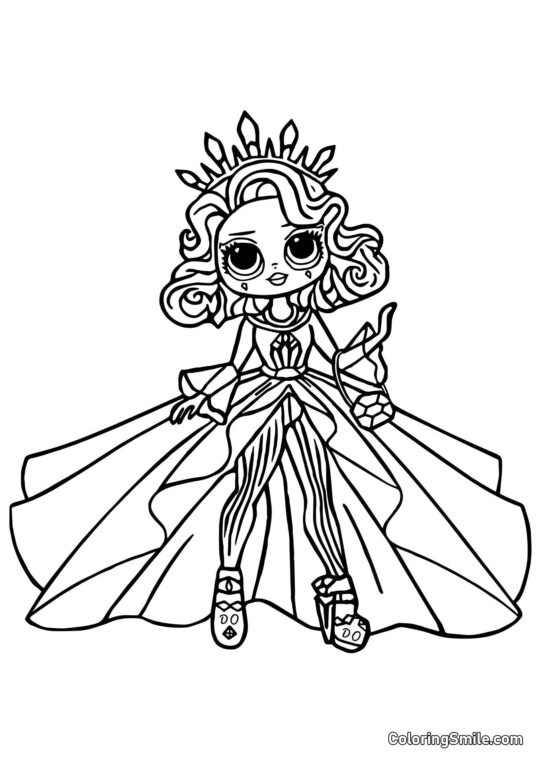 LOL OMG Reina de Cristal - Página para Colorear