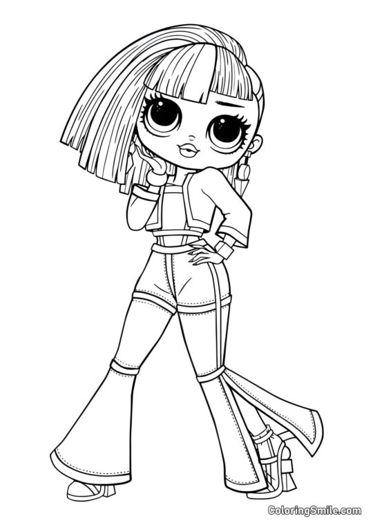 Ángeles LOL OMG Luces - Página para Colorear