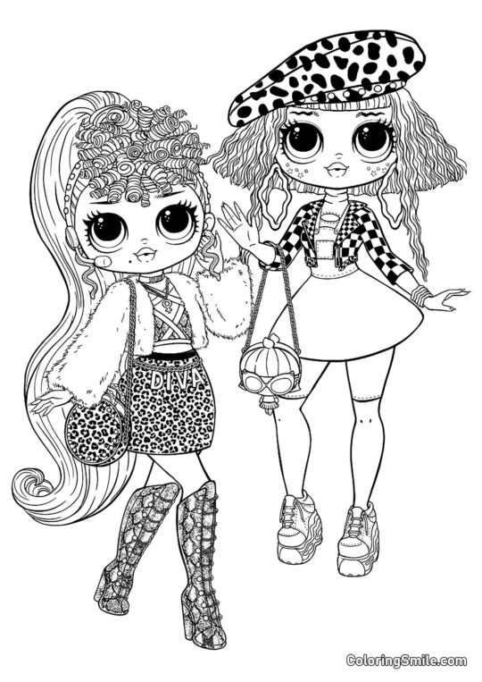 LOL OMG Leones Sociales - Página para Colorear