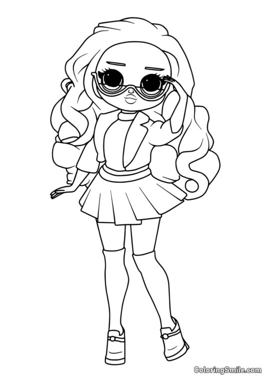 LOL OMG Reportera Escolar - Página para Colorear