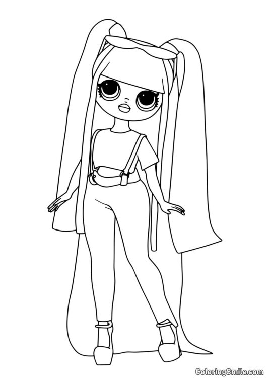 Kitty K LOL OMG Remix - Página para Colorear