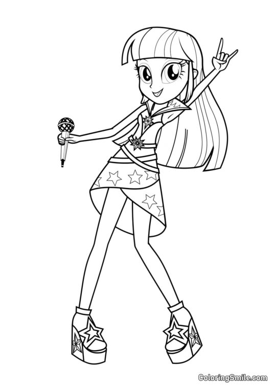 Twilight Sparkle de Equestria Twilight Sparkle de Equestria - Página para Colorear