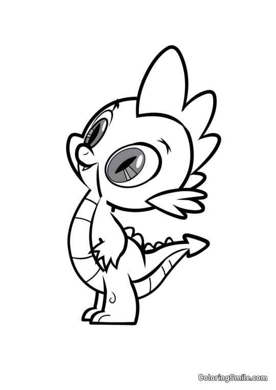 Spike de My Little Pony Spike de My Little Pony - Página para Colorear