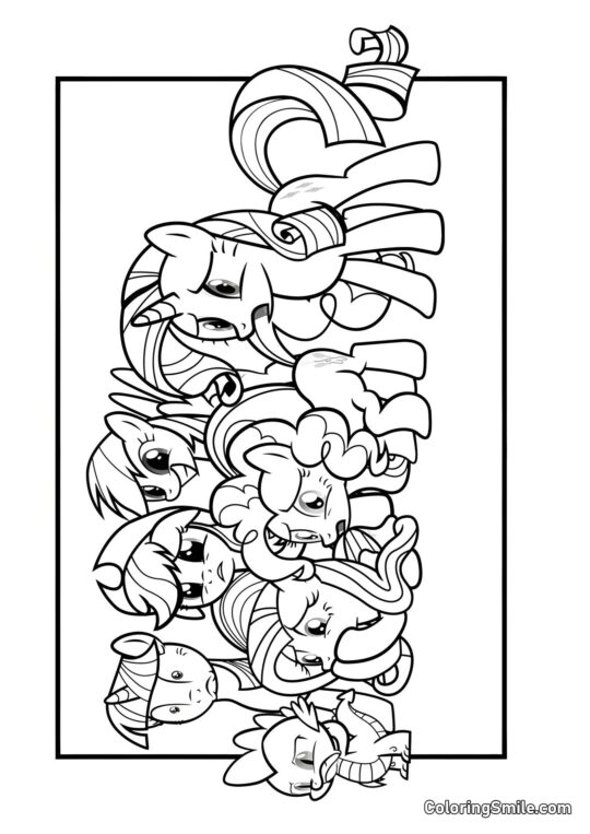 La Amistad es Mágica La Amistad es Mágica - Página para Colorear