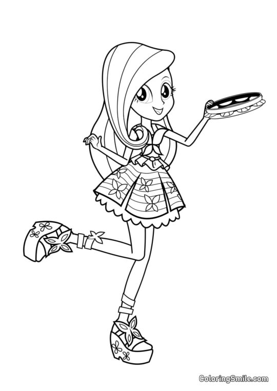 Fluttershy de Equestria Fluttershy de Equestria - Página para Colorear