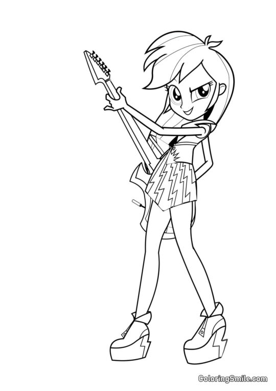 Rainbow Dash de Equestria Rainbow Dash de Equestria - Página para Colorear