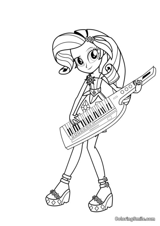 Rarity de Equestria Rarity de Equestria - Página para Colorear