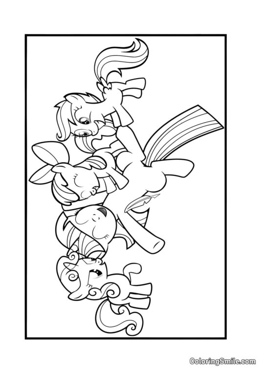 Ponis Felices Ponis Felices - Página para Colorear