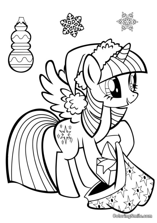 Brillo con Regalos de Año Nuevo Brillo con Regalos de Año Nuevo - Página para Colorear