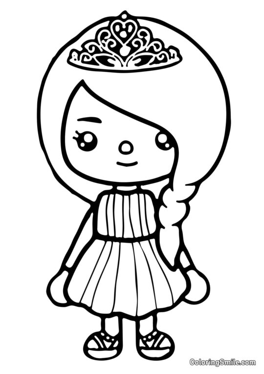 Toca Boca Elsa Toca Boca Elsa - Página para Colorear