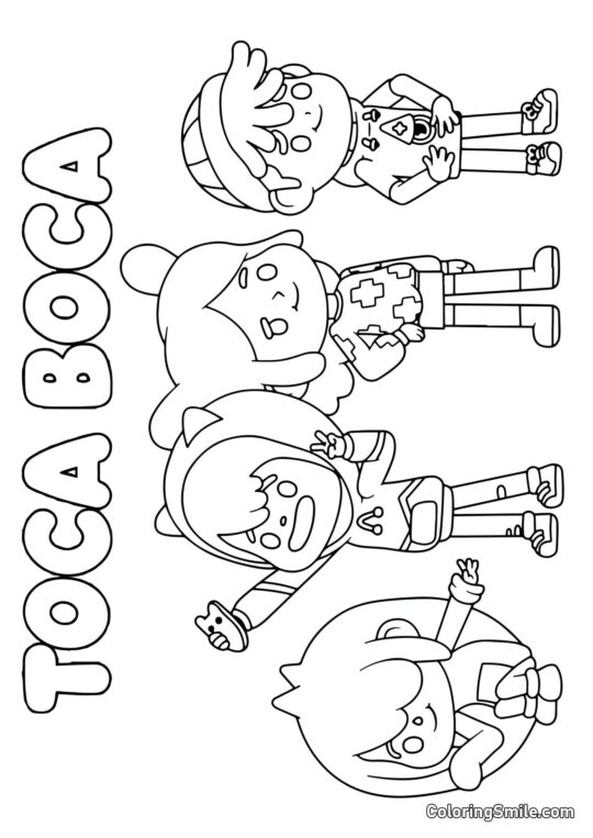 Toca Boca personajes principales Toca Boca personajes principales - Página para Colorear
