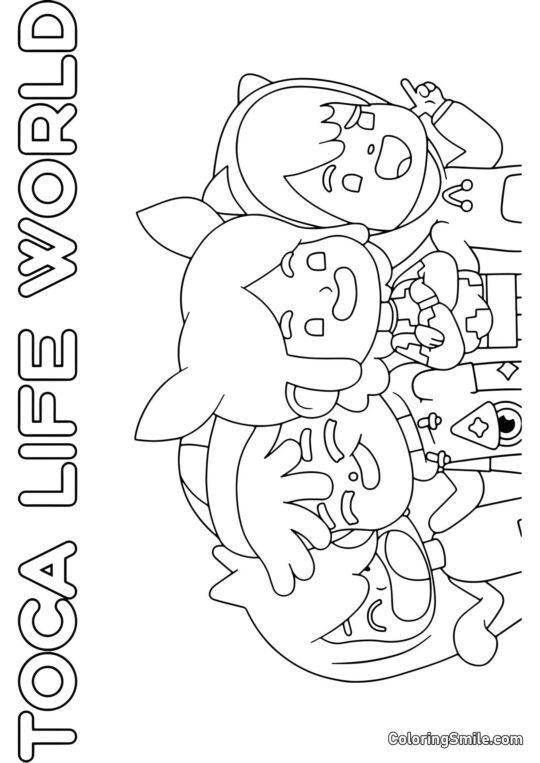 Toca Boca Mundo de Vida Toca Boca Mundo de Vida - Página para Colorear