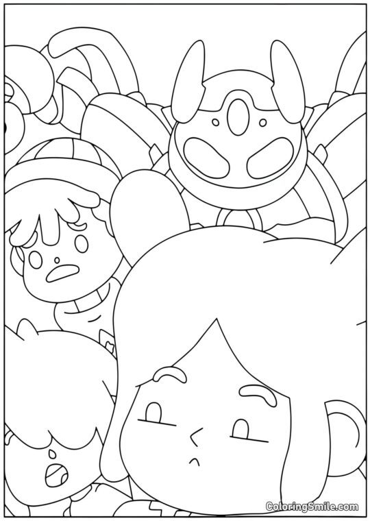 Toca Boca chico, chica y robot Toca Boca chico, chica y robot - Página para Colorear