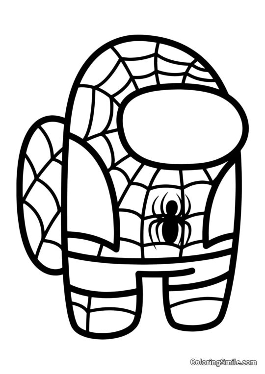 Personaje de Among Us Spider-Man Personaje de Among Us Spider-Man - Página para Colorear