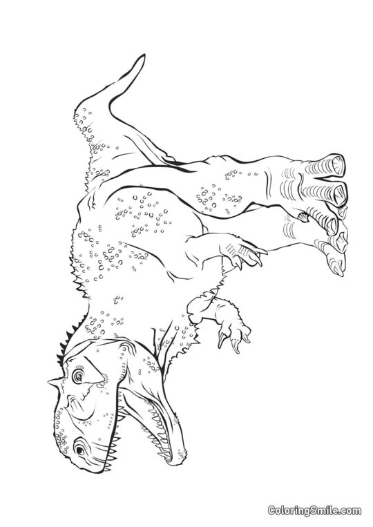 Rajasaurus - Página para Colorear