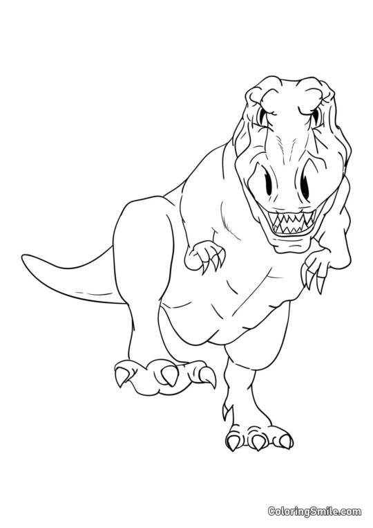 Tyrannosaurus Feroz - Página para Colorear