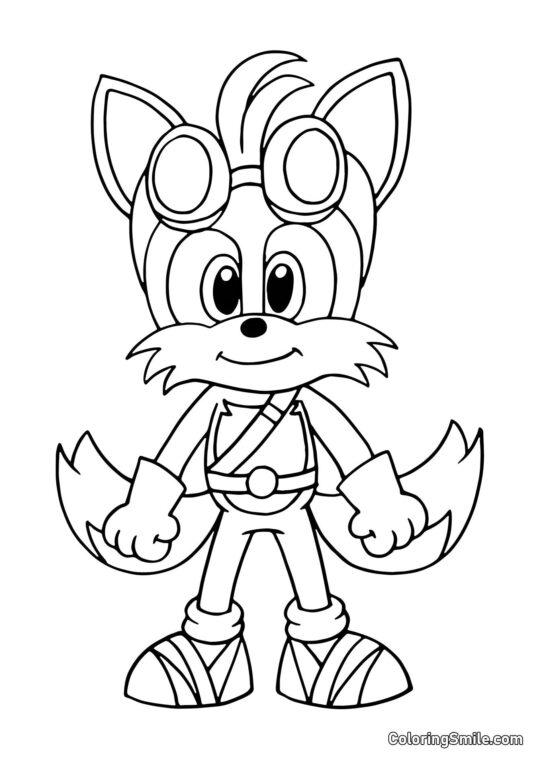 Tails de Sonic - Página para Colorear