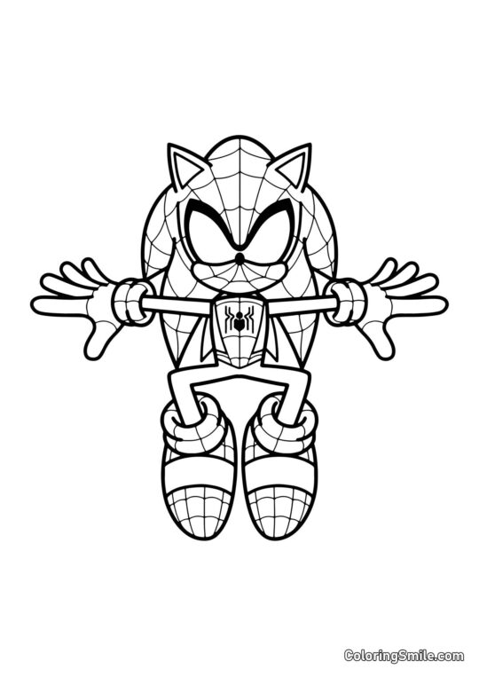 Spider-Man Sonic - Página para Colorear