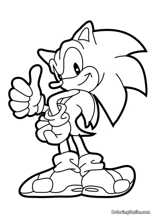 Sonic - Página para Colorear