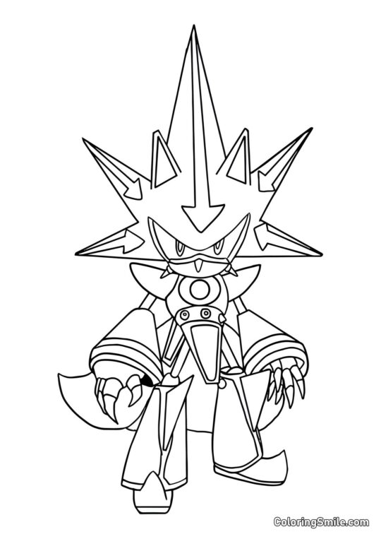 La Armadura de Sonic - Página para Colorear