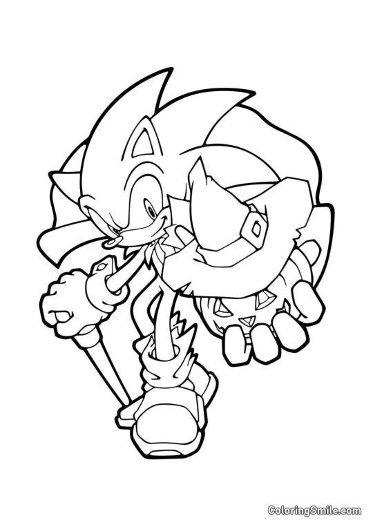 Sonic de Halloween - Página para Colorear