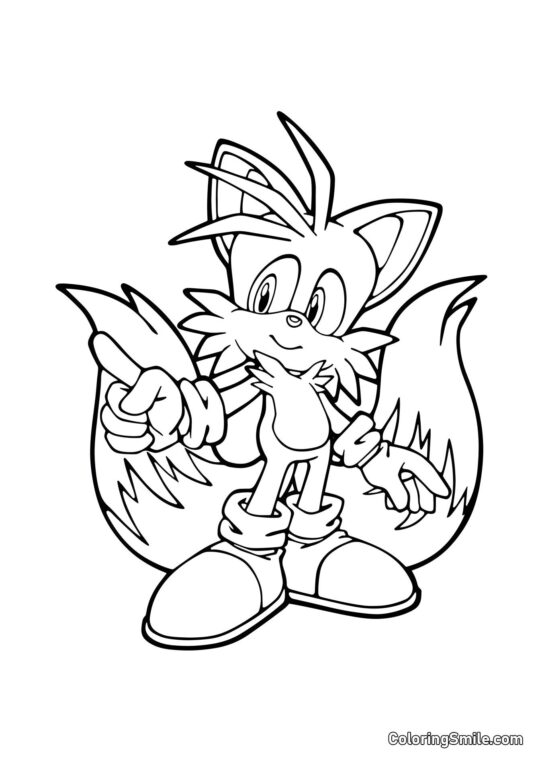 Miles de Sonic - Página para Colorear